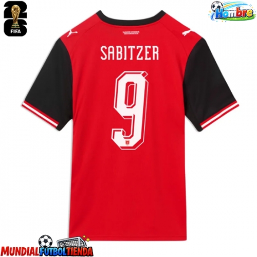 Camiseta Austria Marcel Sabitzer #9 Primera Equipación Replica Mundial 2026 mangas cortas